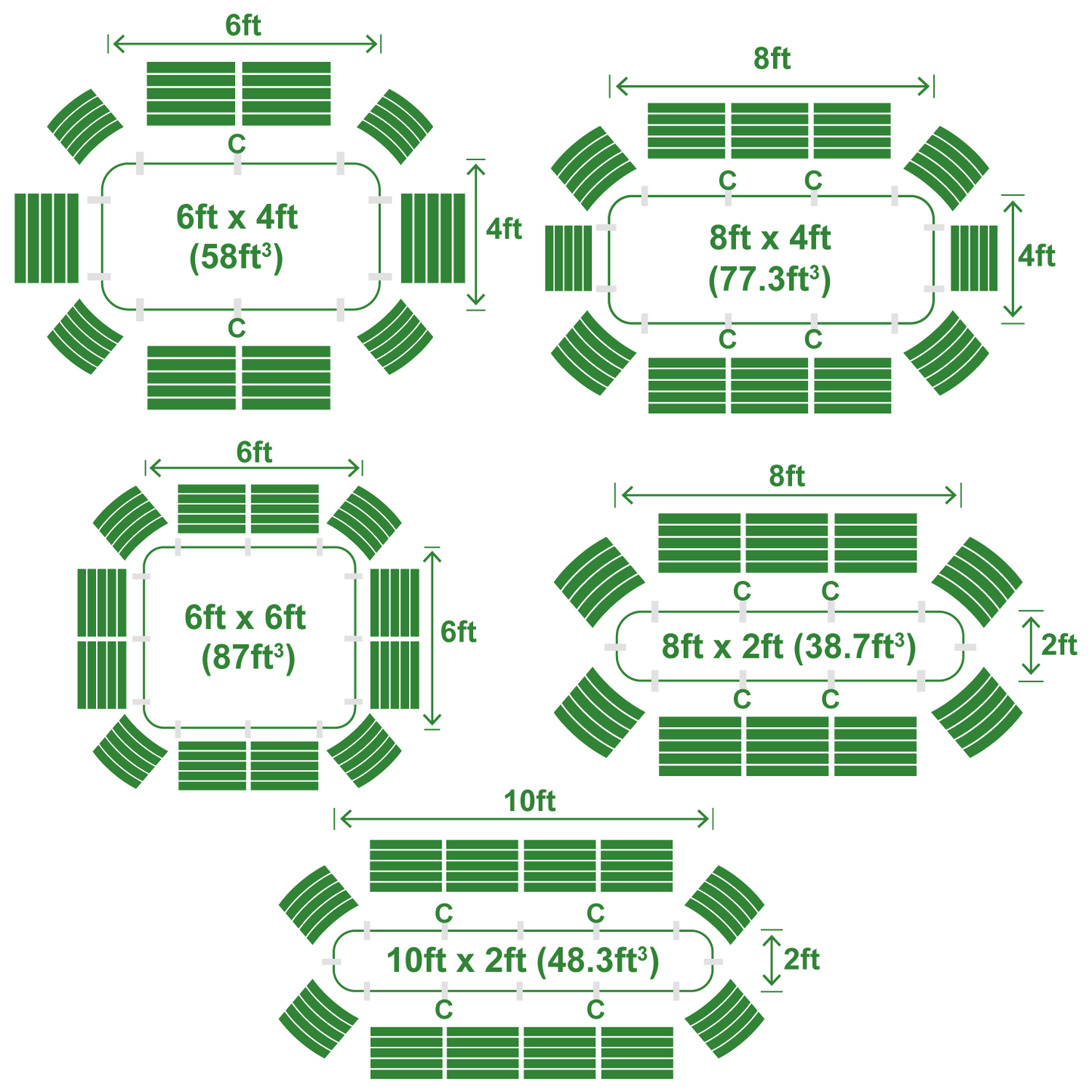 Large Modular Metal Raised Garden Bed Kit - 29” Extra Tall
