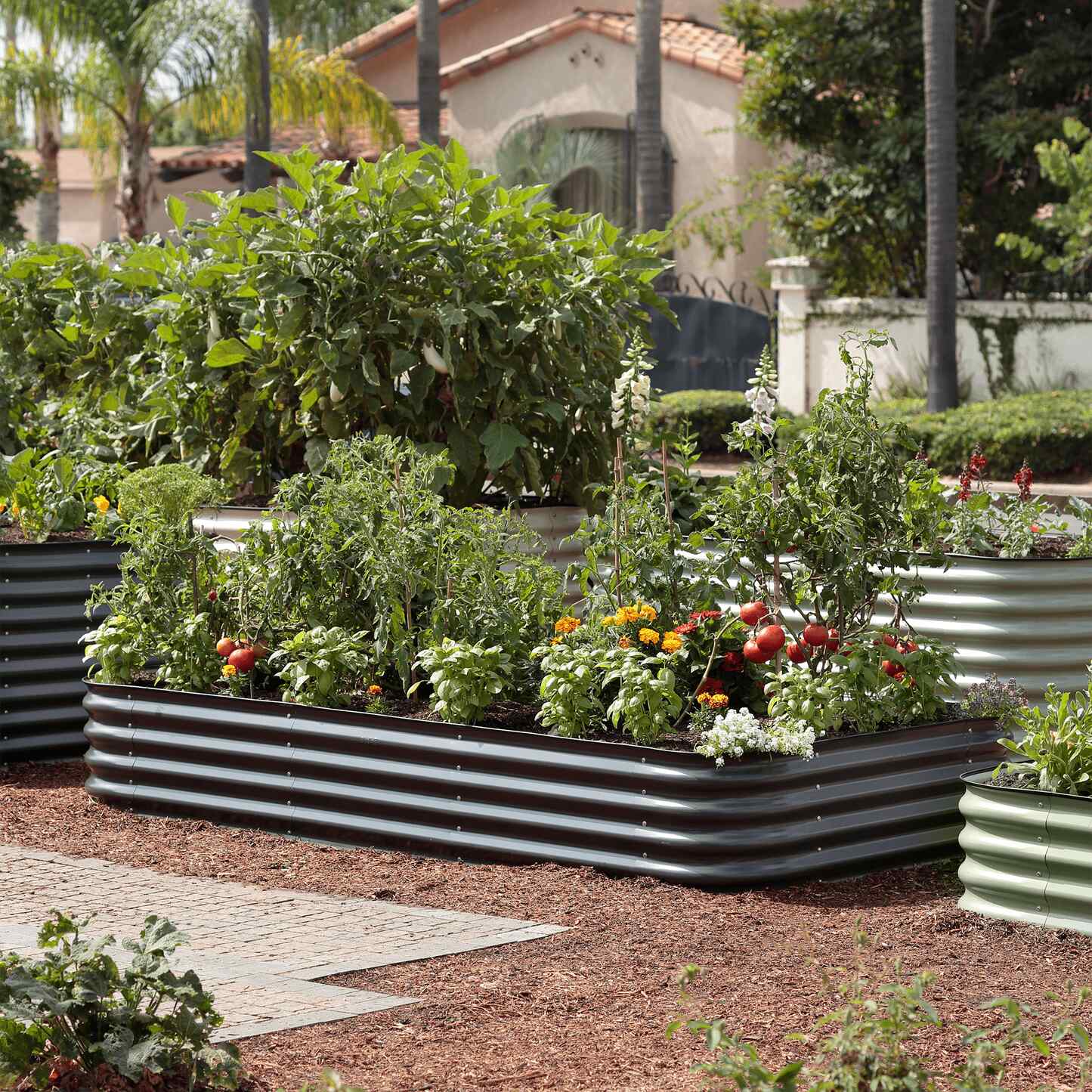 Large Modular Metal Raised Garden Bed Kit - 15” Tall