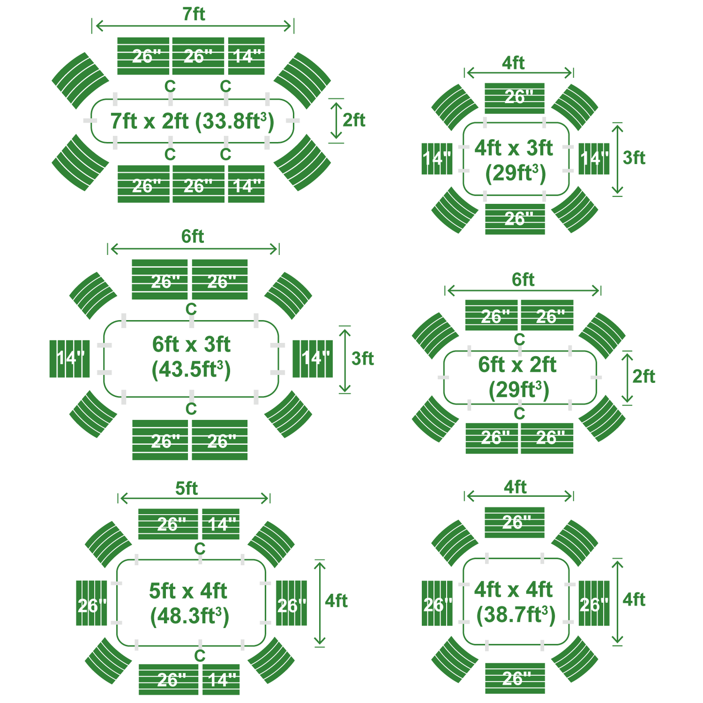 Medium Modular Metal Raised Garden Bed Kit - 29” Extra Tall