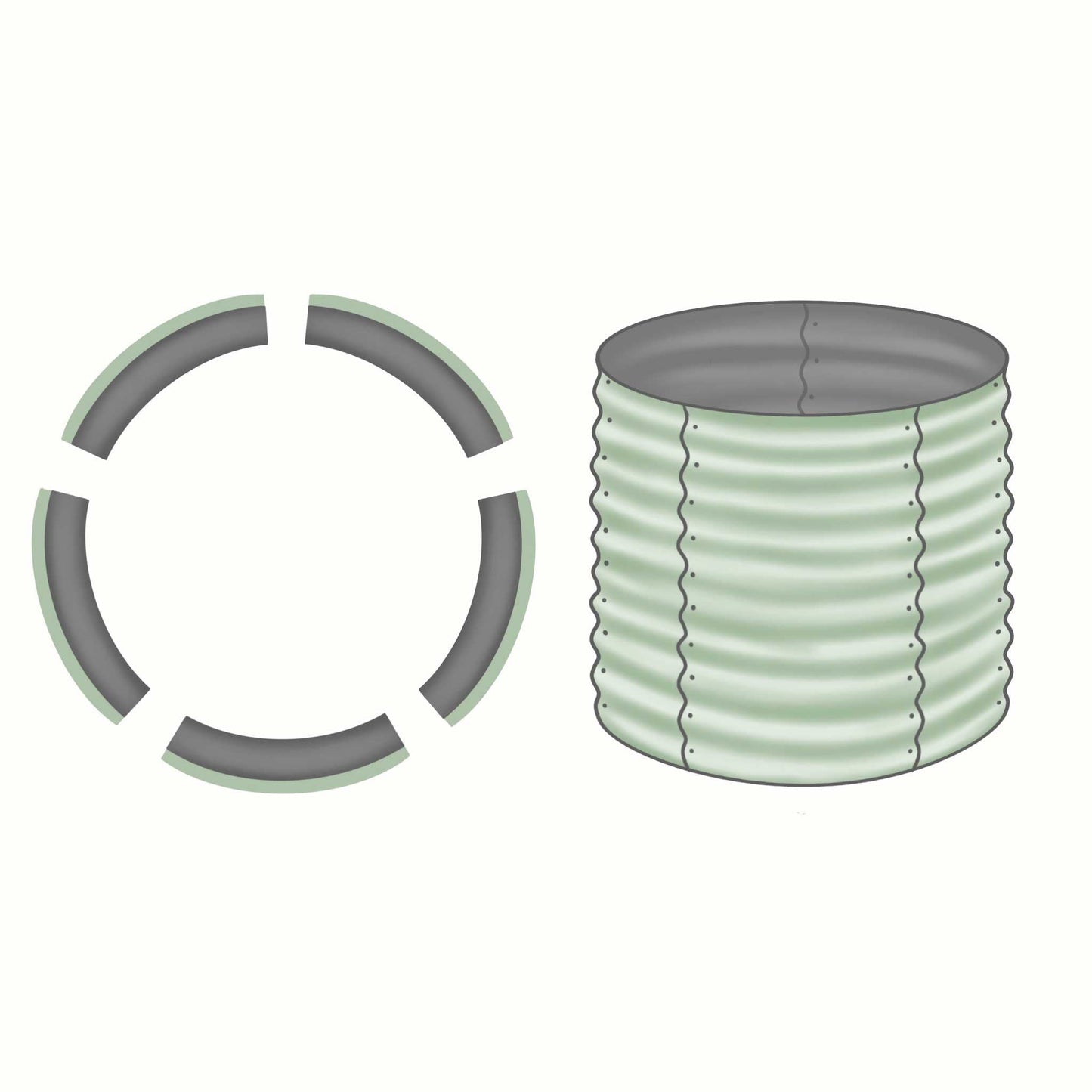 Round Metal Raised Garden Bed Kit - 29” Extra Tall