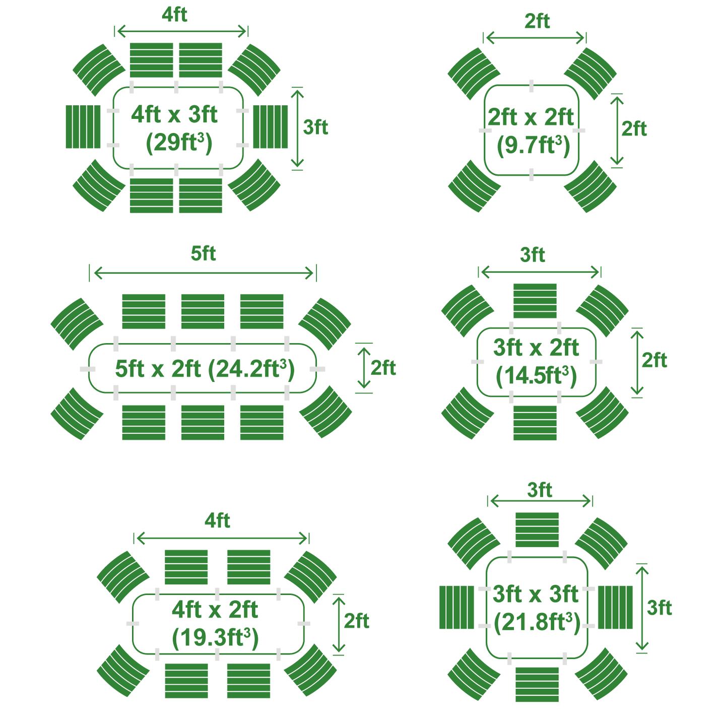 4-Pack Small Modular Metal Raised Garden Bed Kit - 29” Extra Tall