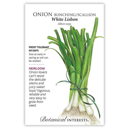 White Lisbon Bunching/Scallion Onion Seeds