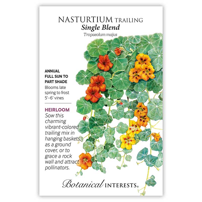 seeds for trailing plants Single Blend Trailing Nasturtium Seeds – Botanical Interests