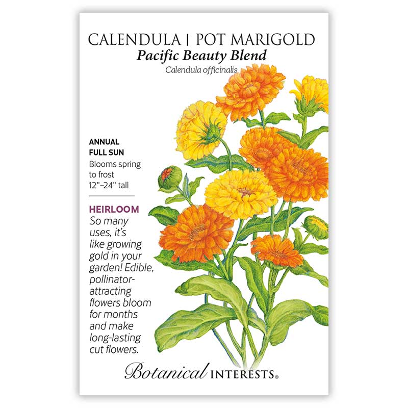 Pacific Beauty Blend Calendula (Pot Marigold) Seeds