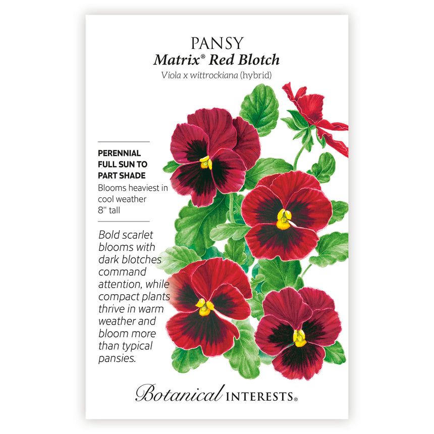 Matrix® Red Blotch Pansy Seeds