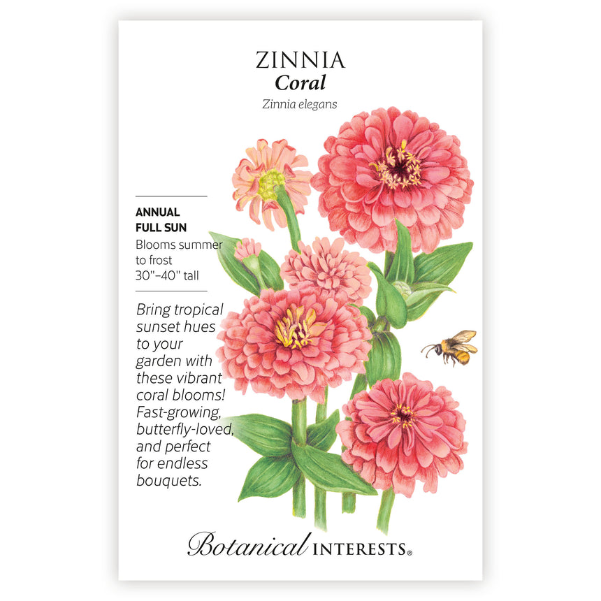 Coral Zinnia Seeds