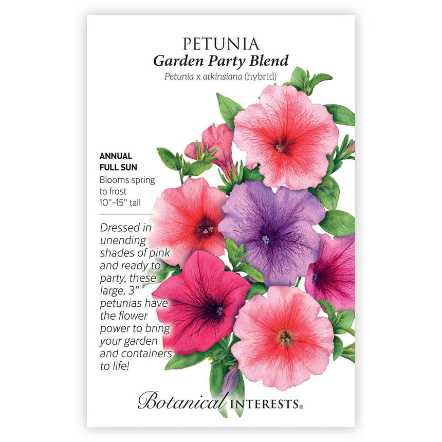 petunia seed planting depth Garden Party Blend Petunia Seeds