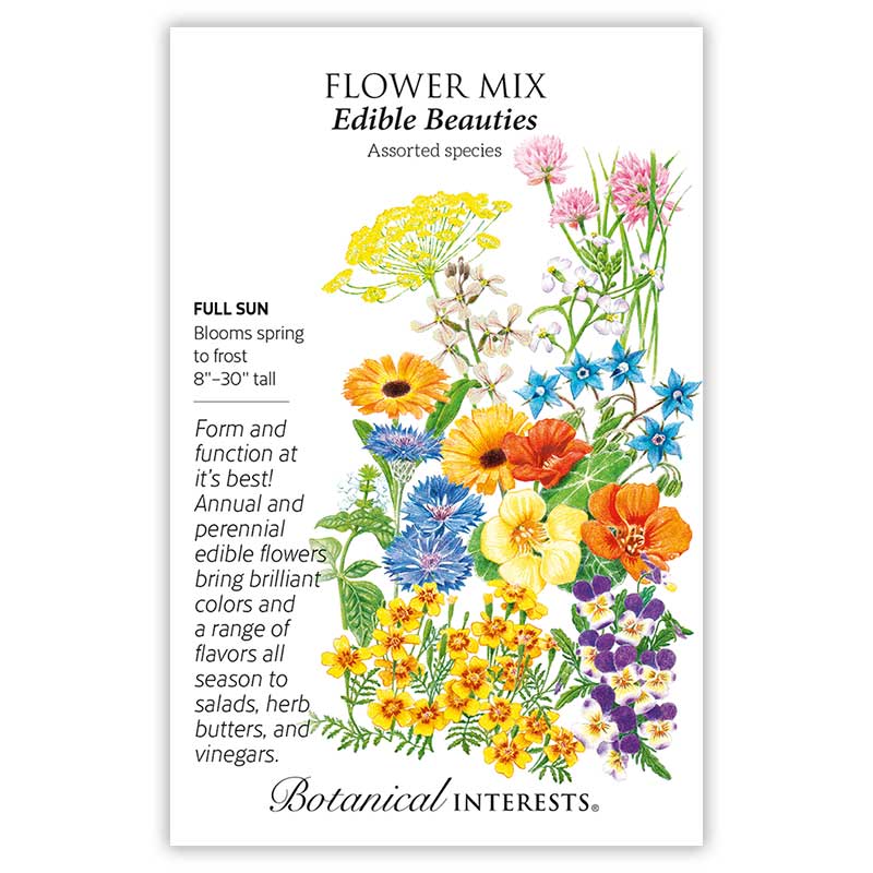 edible beauties flower mix seeds Edible Beauties Flower Mix Seeds – Botanical Interests