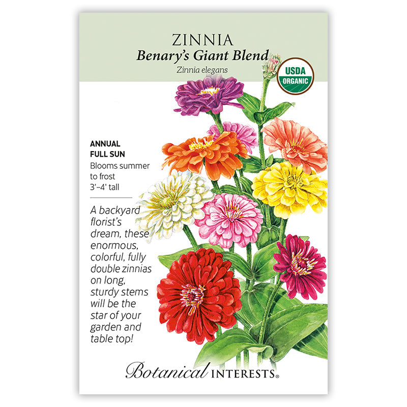 Benary's Giant Blend Zinnia Seeds