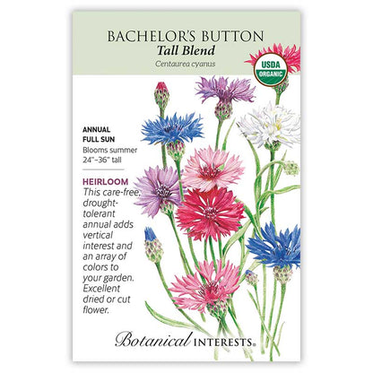 Tall Blend Bachelor's Button Seeds