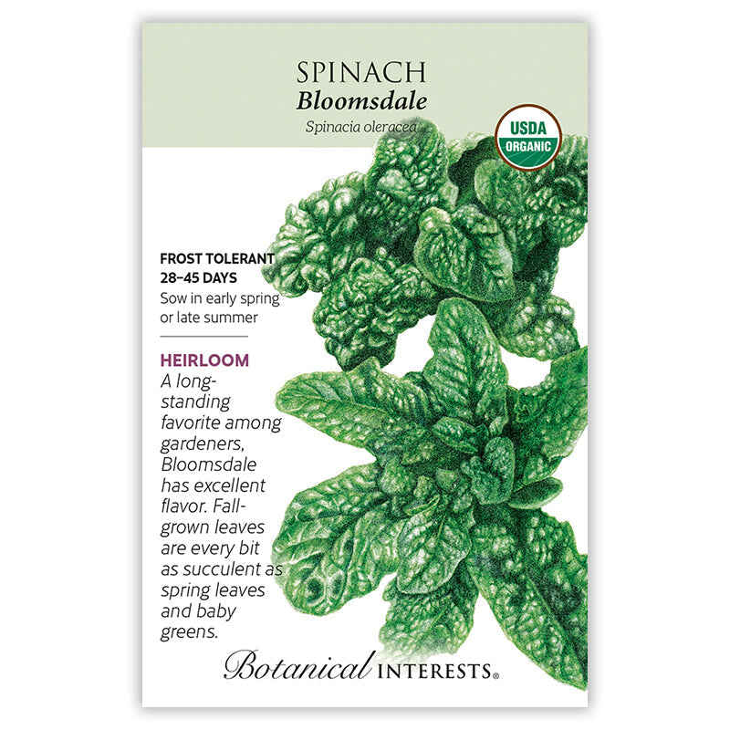 is it too late to plant spinach seeds High-quality Non-GMO, Organic, Heirloom Spinach Varieties, Cold-Hardy, High in Iron and Fast-Growing
