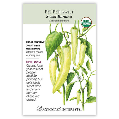 Pepper - Hungarian Yellow Sweet Banana seeds - Heirloom Seeds Canada Pepper - Hungarian Yellow Sweet Banana seeds - Heirloom Seeds Canada