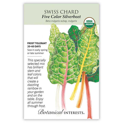 Five Color Silverbeet Swiss Chard Seeds