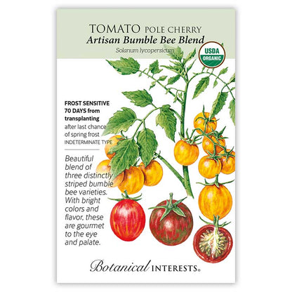 Artisan Bumble Bee Blend Pole Cherry Tomato Seeds