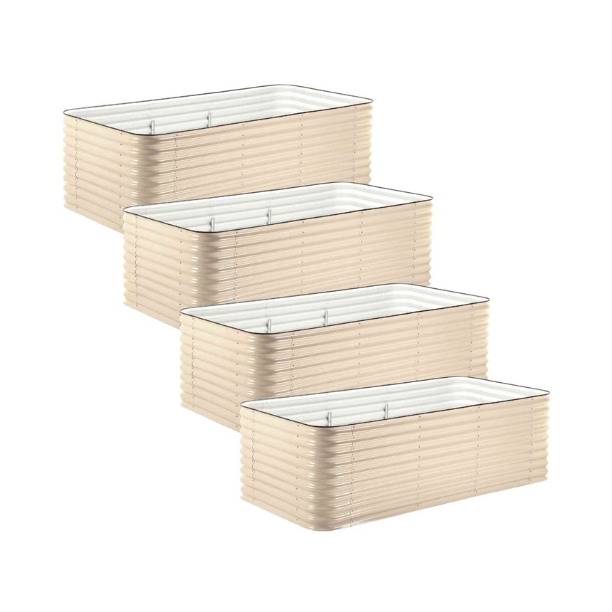 4-Pack Jumbo Modular Metal Raised Garden Bed Kit - 29” Tall