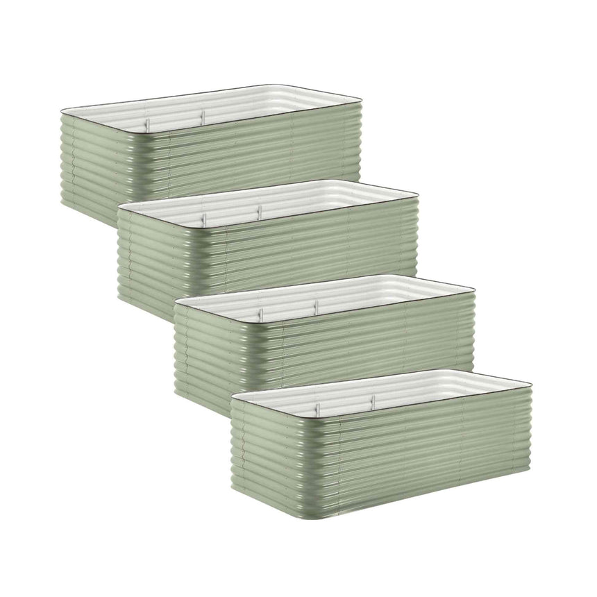 4-Pack Jumbo Modular Metal Raised Garden Bed Kit - 29” Tall