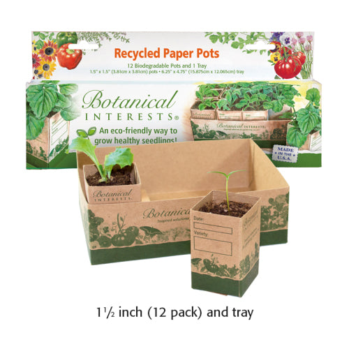 cardboard pot plants Recycled Paper Pots 4 Pack 4"x4"