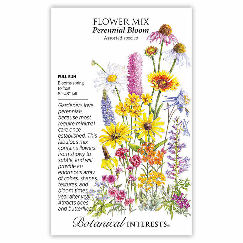 perennials flower seeds Perennial Bloom Flower Mix Seeds – Botanical Interests