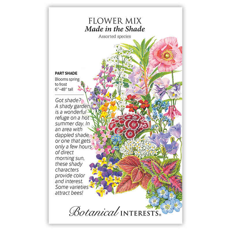flower seeds that like shade Made in the Shade Flower Mix Seeds – Botanical Interests