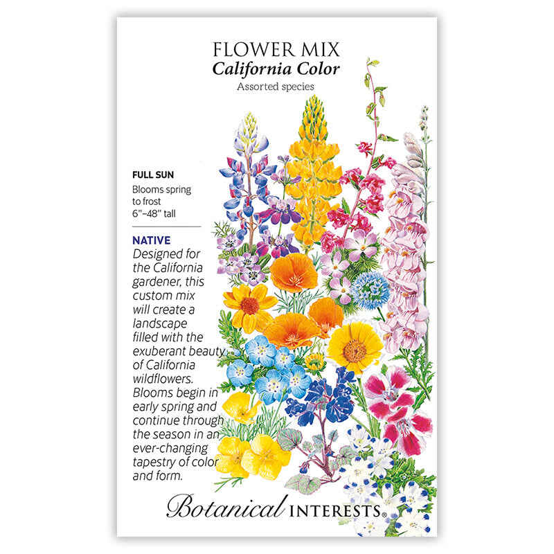 california native wildflower seeds bulk California Color Flower Mix Seeds