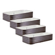 4-Pack Large Modular Metal Raised Garden Bed Kit - 15” Tall