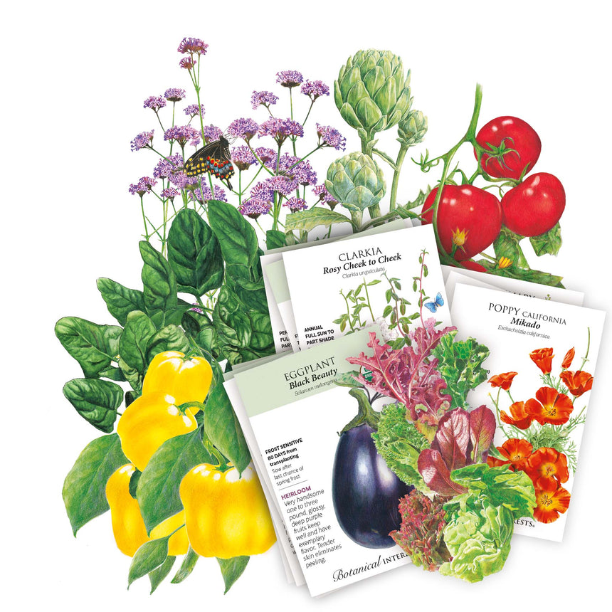 flower and vegetable seeds near me Coastal California Seed Bundle