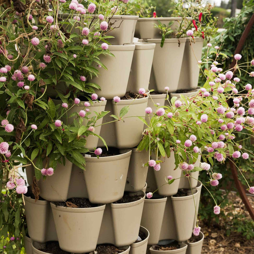 star trek plant pot GreenStalk 7-Tier Vertical Planter Stone