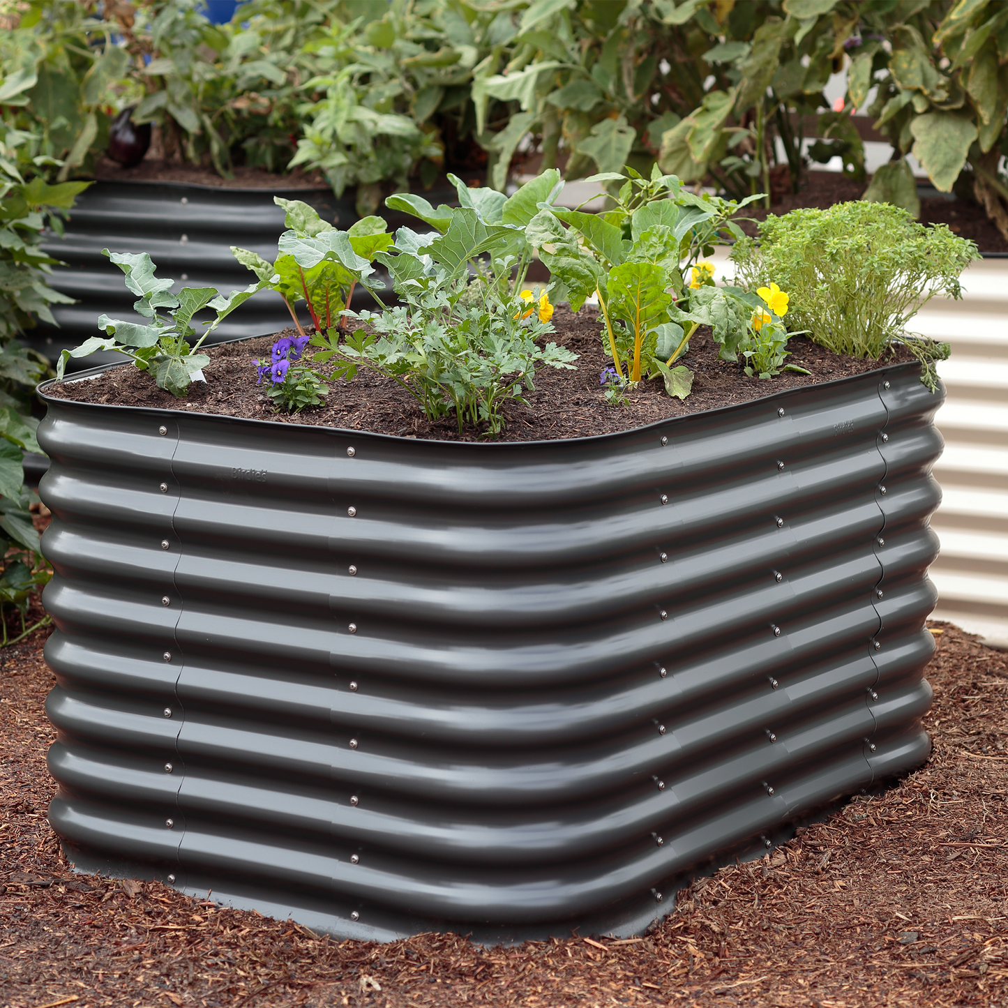 4-Pack Small Modular Metal Raised Garden Bed Kit - 29” Extra Tall