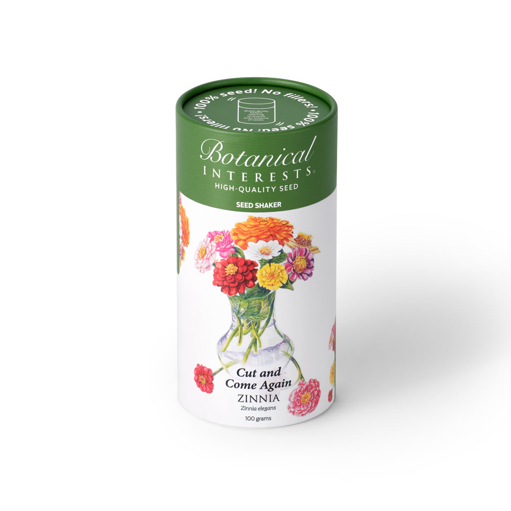 Zinnia Cut and Come Again Seed Shaker – Botanical Interests