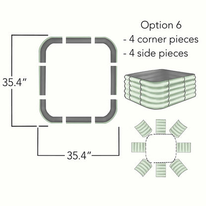 Original 6-in-1 Metal Raised Garden Bed