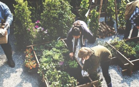 Botanical Interests team members in the garden